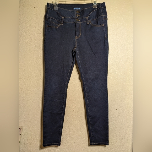 Bluespice size 13 Women's Dark Blue Jeans skinny stretch barely use - Picture 1 of 10